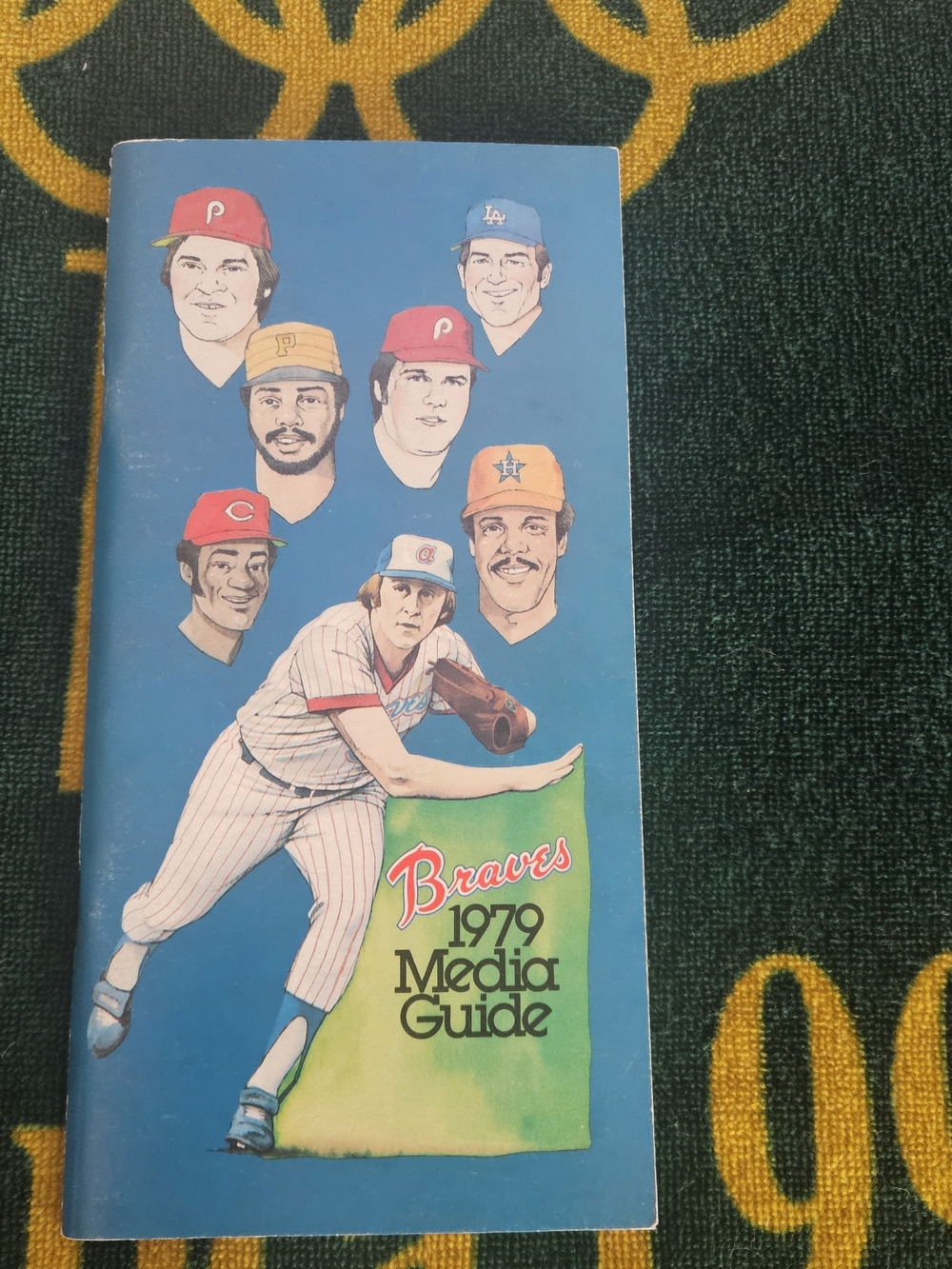 Atlanta Braves 1979 Media News Guide - Blue Cover with Multi-Color Art